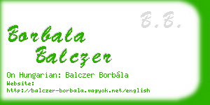 borbala balczer business card